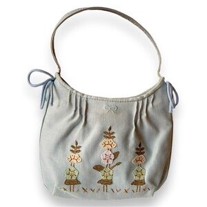Anya Hindmarch Leather Lined Appliqué Floral Mini Bag